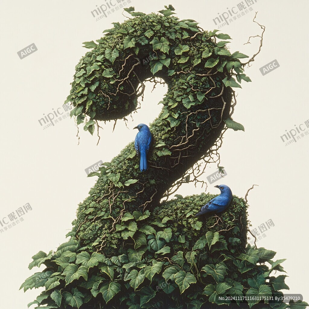 植物文字造型