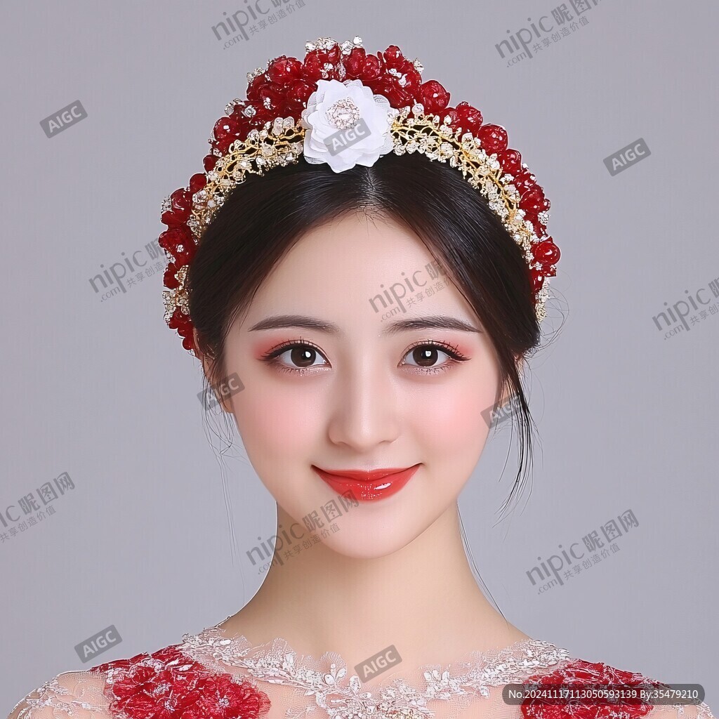 中式新娘头饰