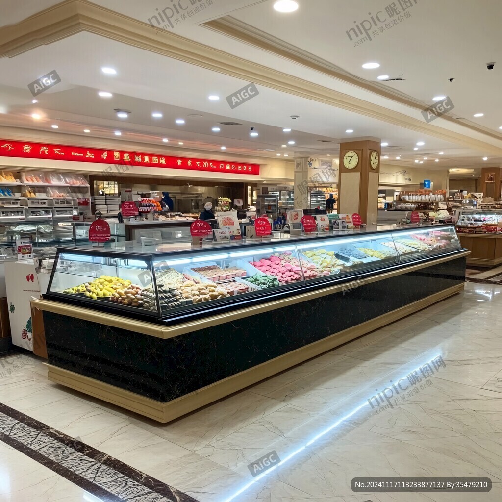 甜品店冰柜