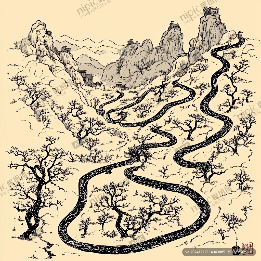 陕北线稿