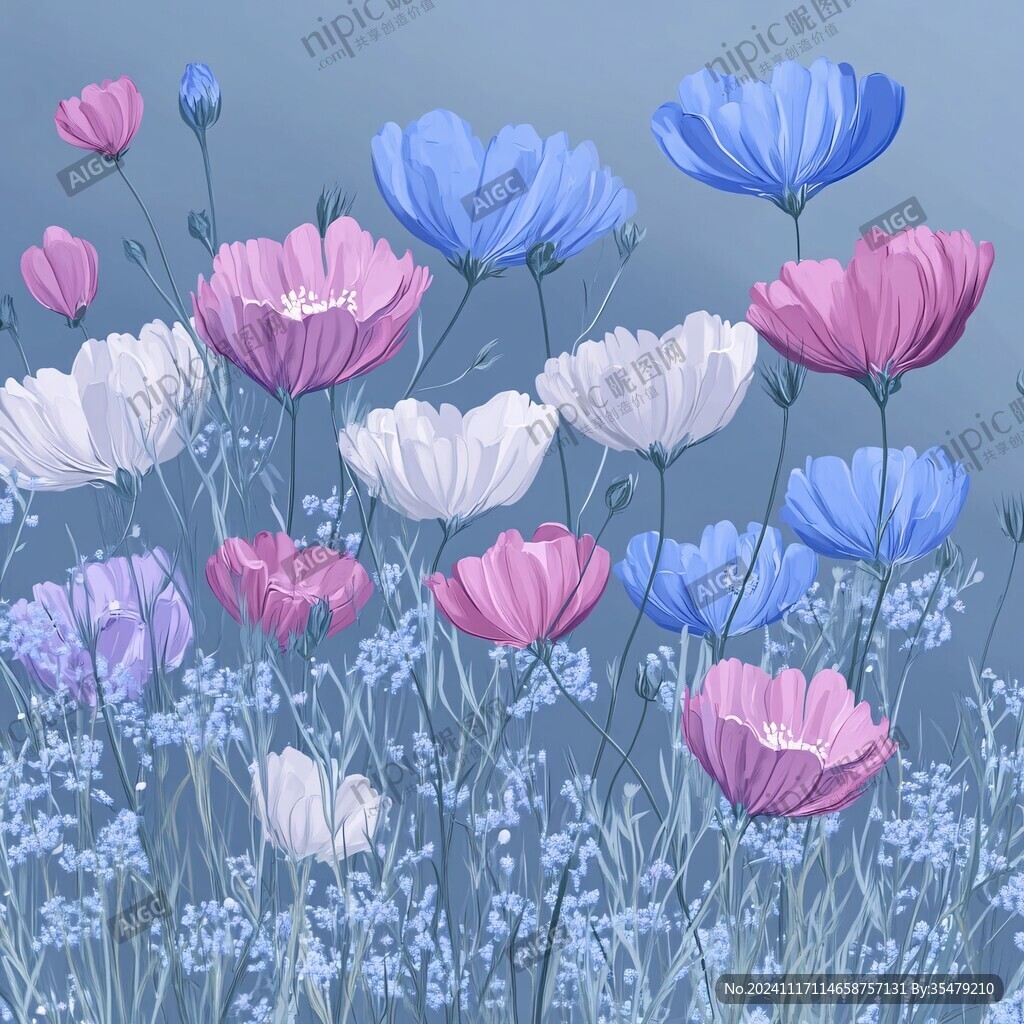银莲花插画