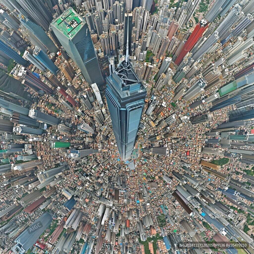 混乱拥挤的城市