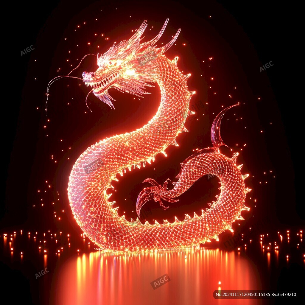龙元素花灯