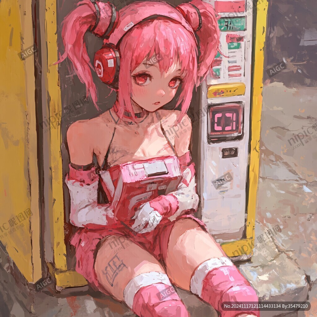 粉色头发少女