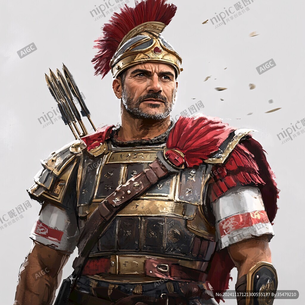 古罗马进攻武士像