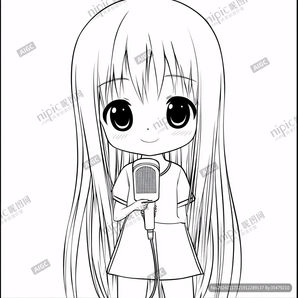 q版女孩手绘图