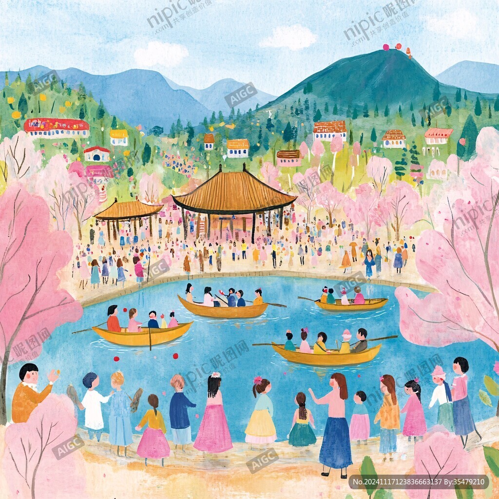鼋头渚插画