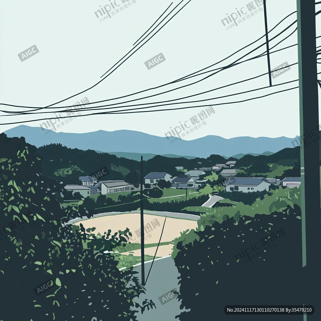 日系风景插画