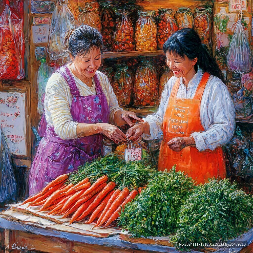 菜市插画