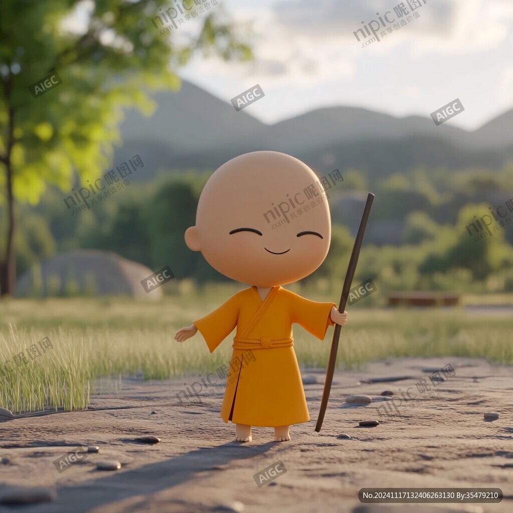 贤二小和尚手办照片