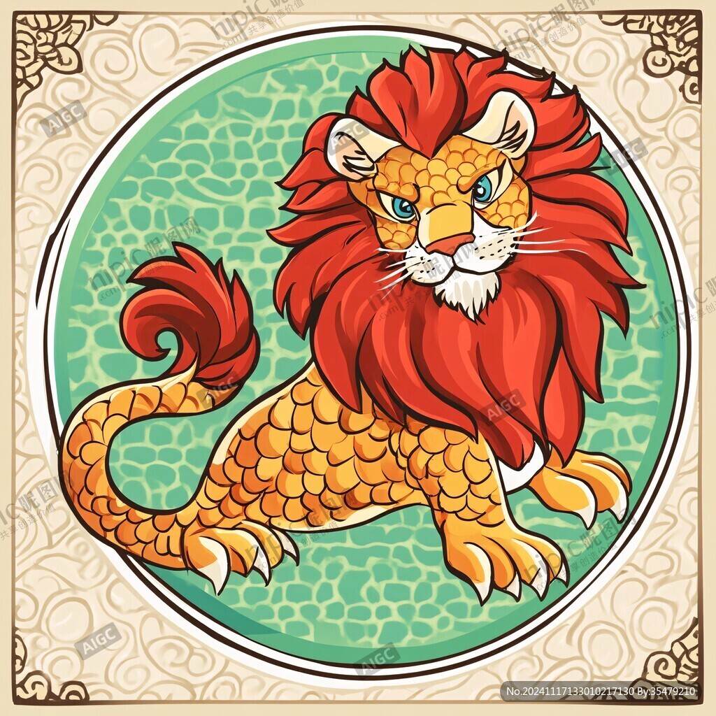醒狮鼠标垫插画