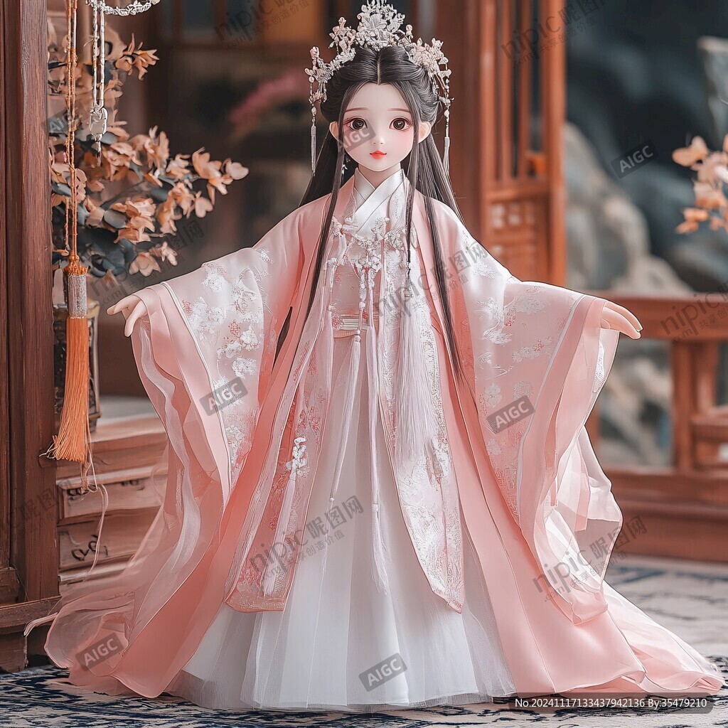 换装汉服女孩