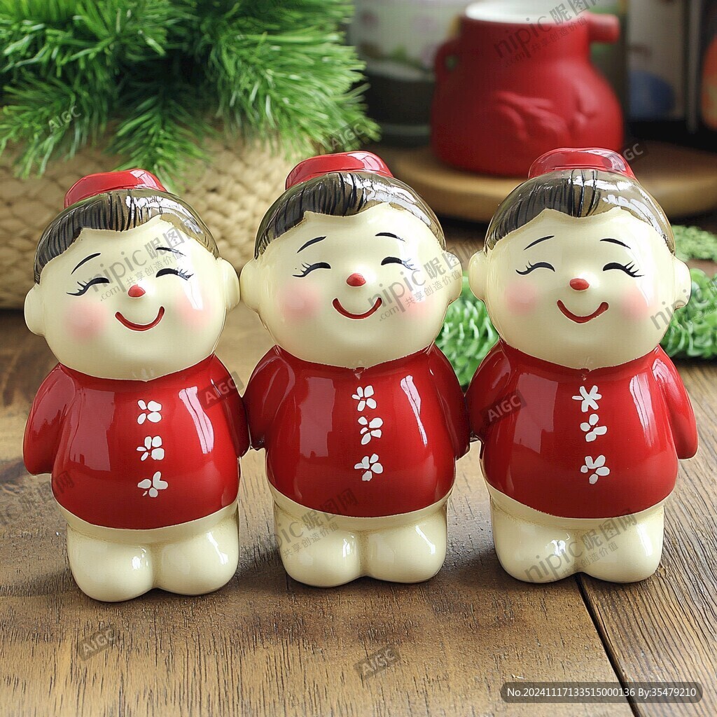 卡通公仔福娃摆件