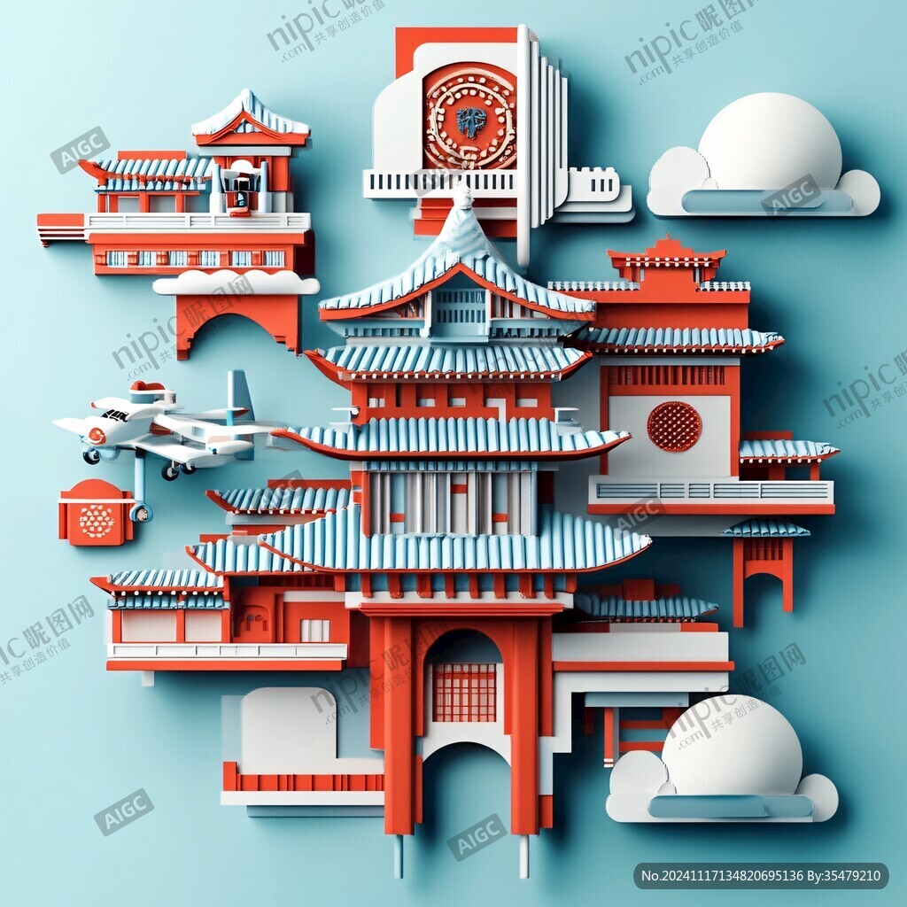 交通大学建筑插画