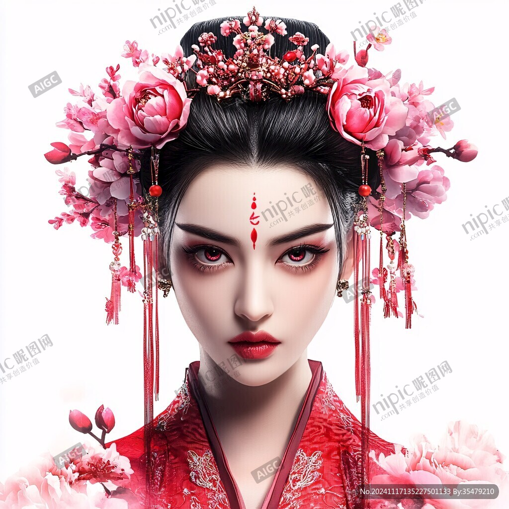 半面妆人物