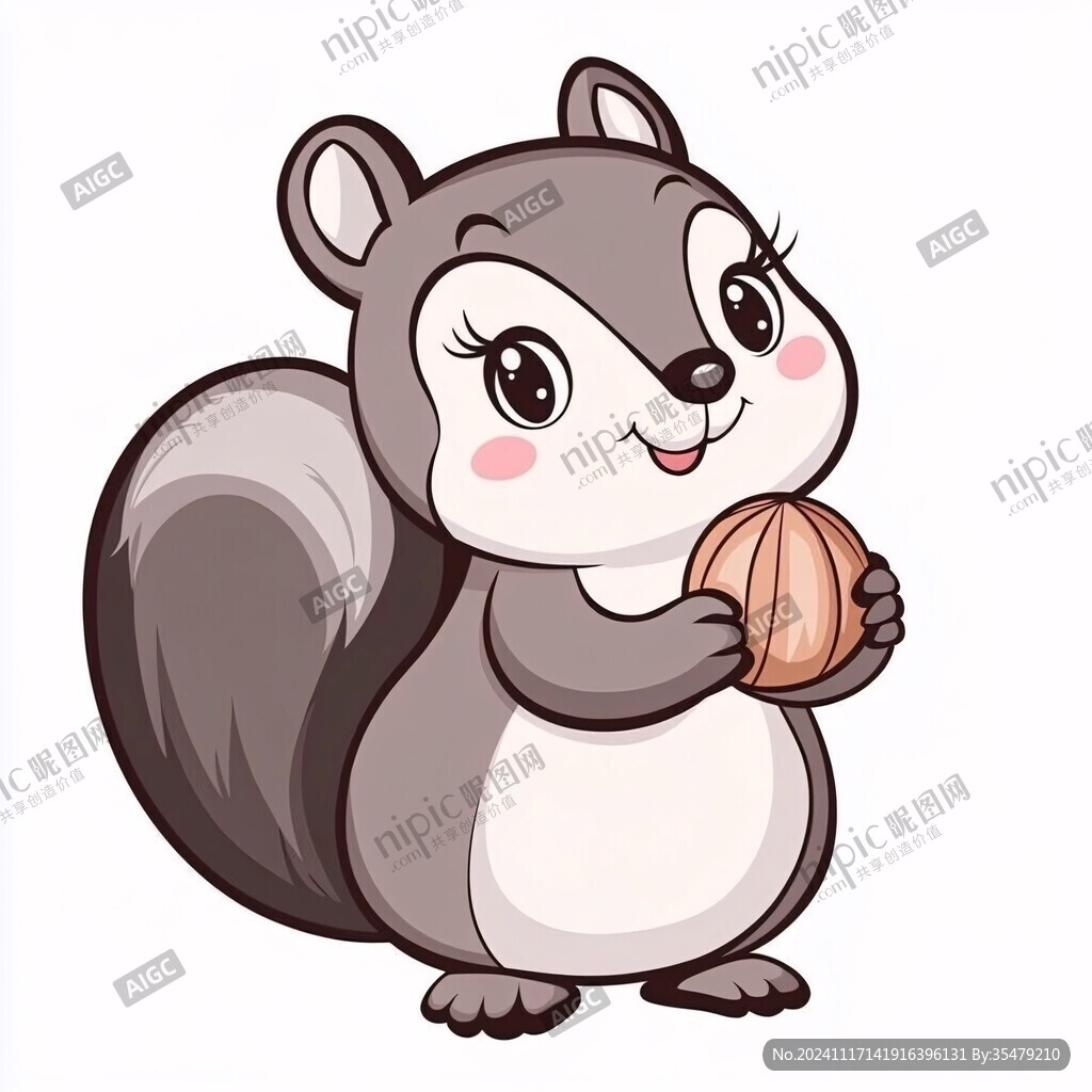 松鼠卡通形象食品