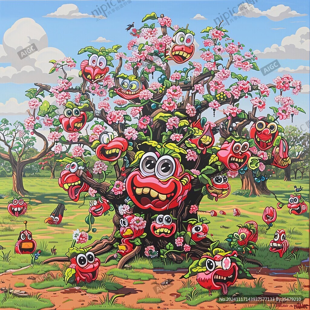 苹果树3d画