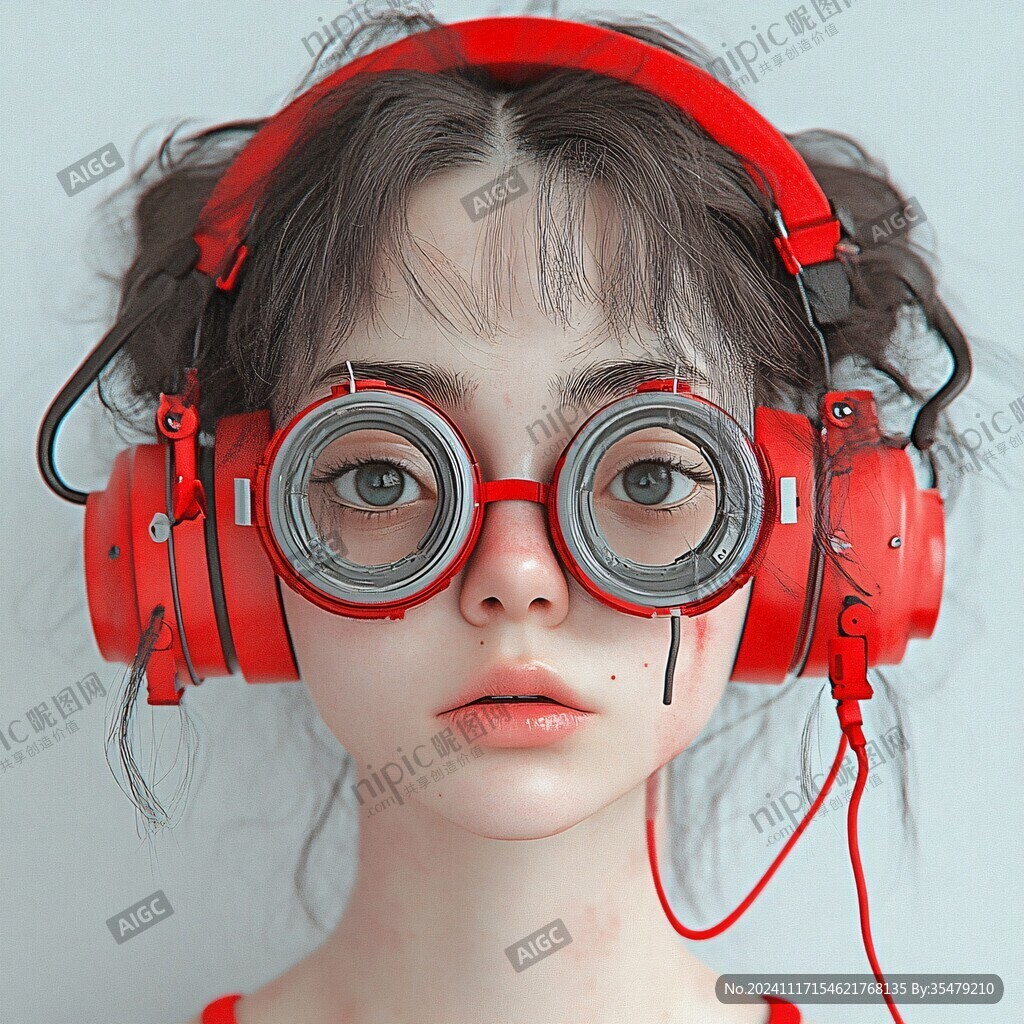 3d效果女孩