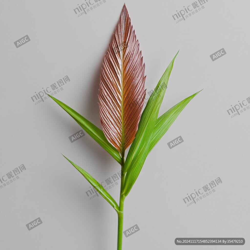 黑底棕花朵叶子