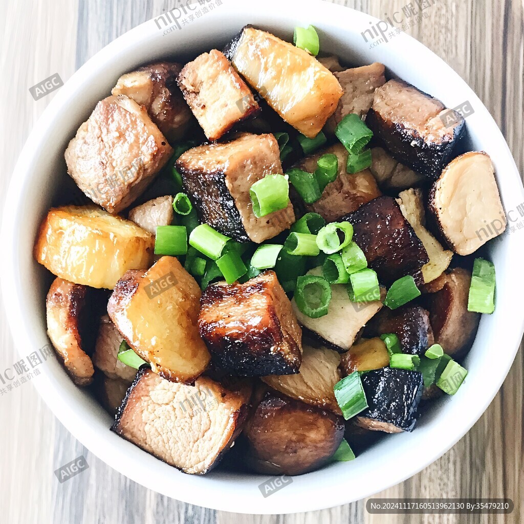 素鸡虎皮蛋烧肉