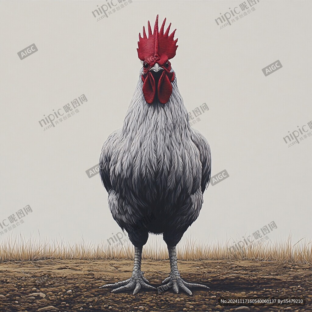 欧美怀旧公鸡无框画