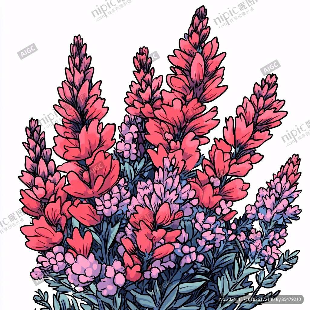 线描红景天