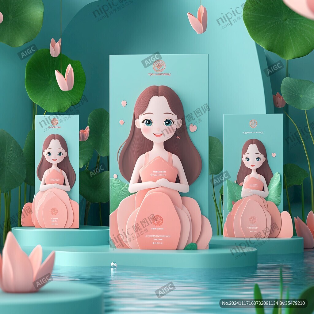 美容洗护包装插画