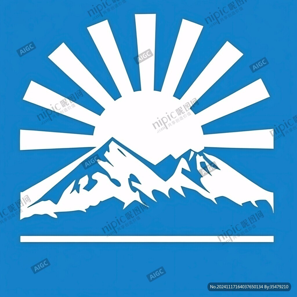 太阳和雪山logo