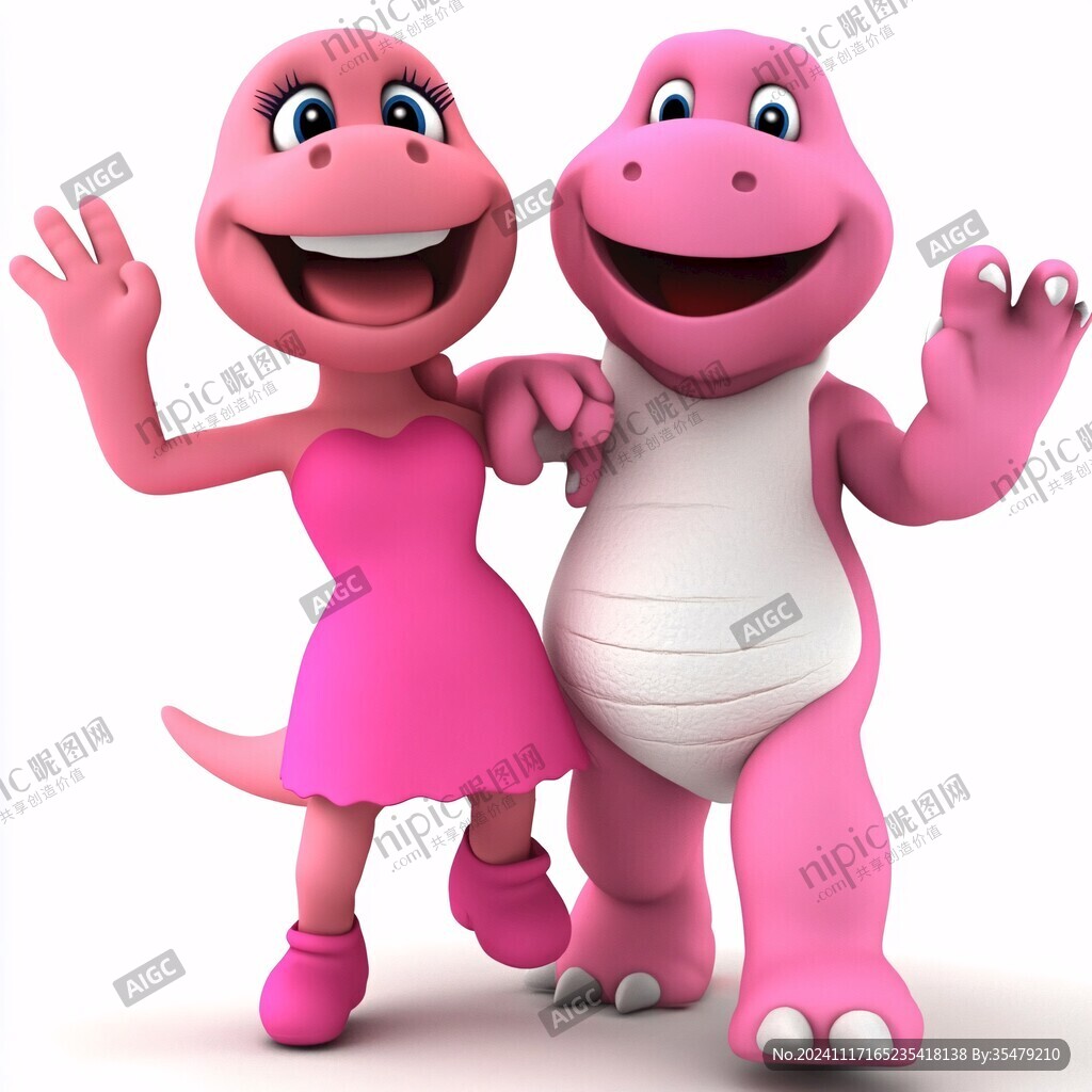 3d男女卡通形象