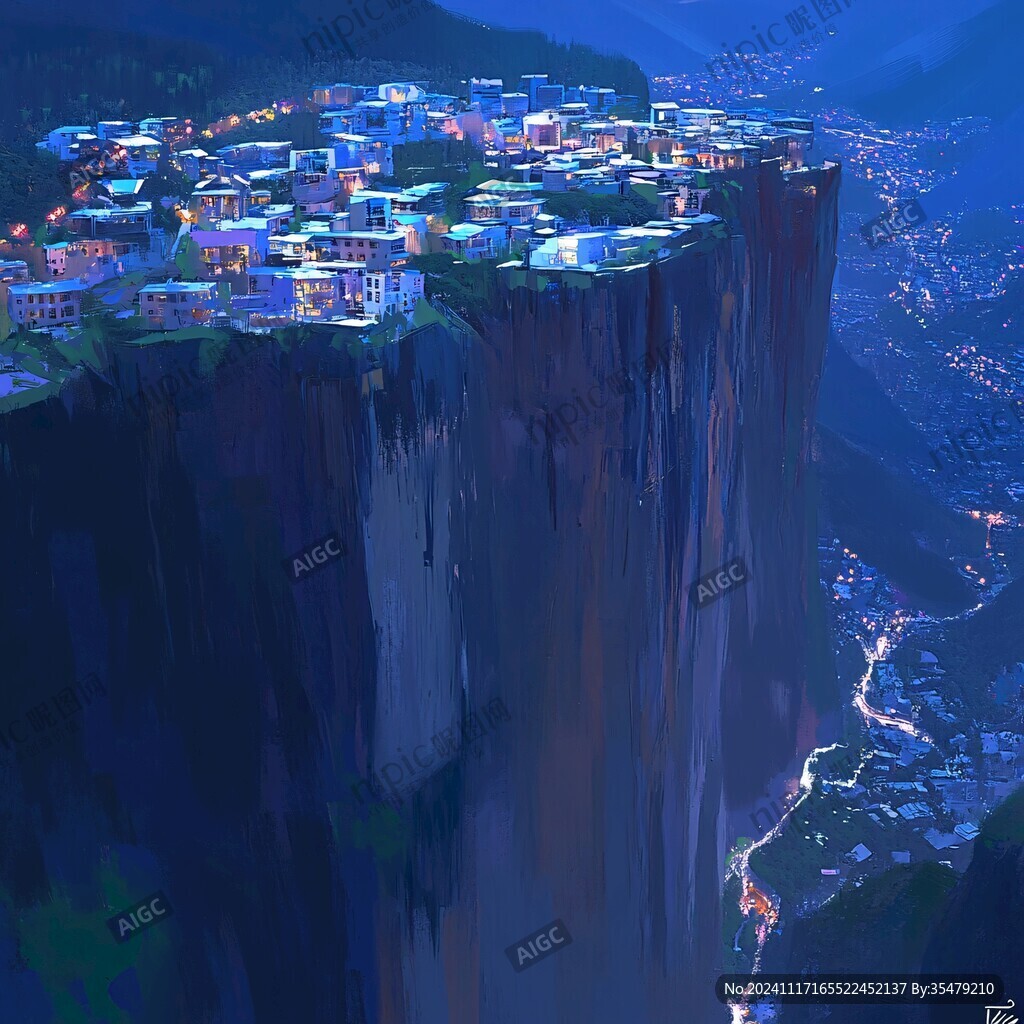 悬崖上的小镇
