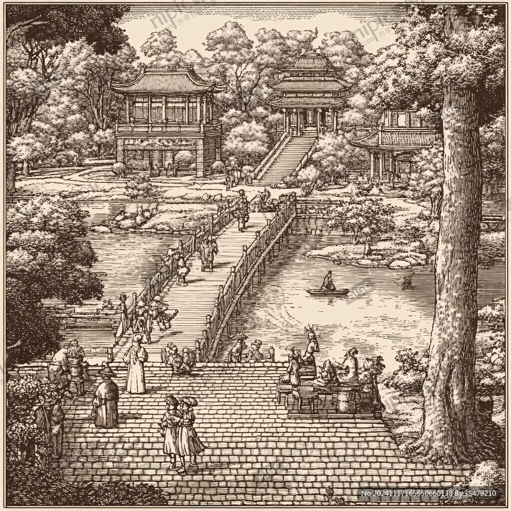 皇家园林插画