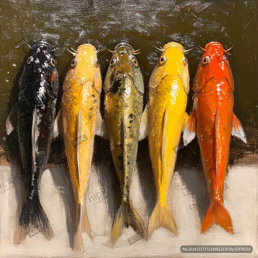 油画锦鲤