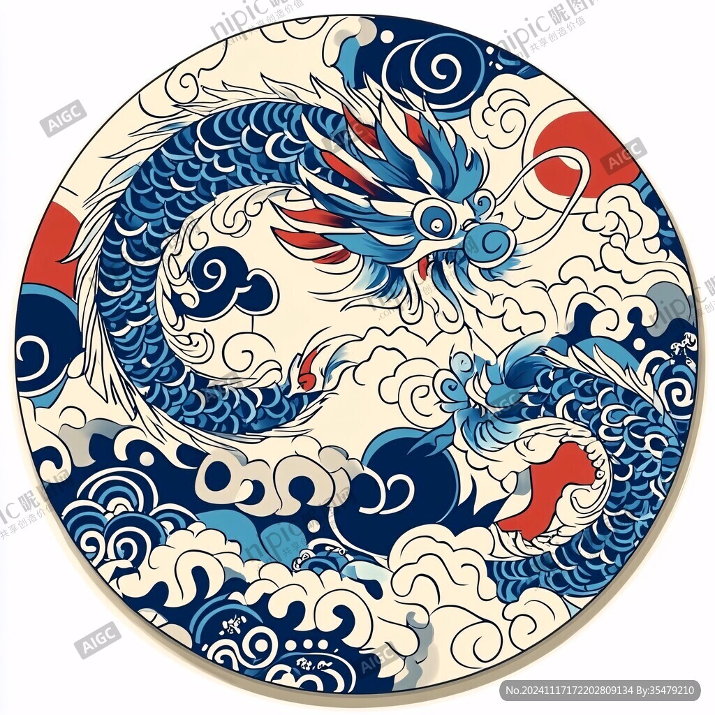 龙凤吉祥插画设计