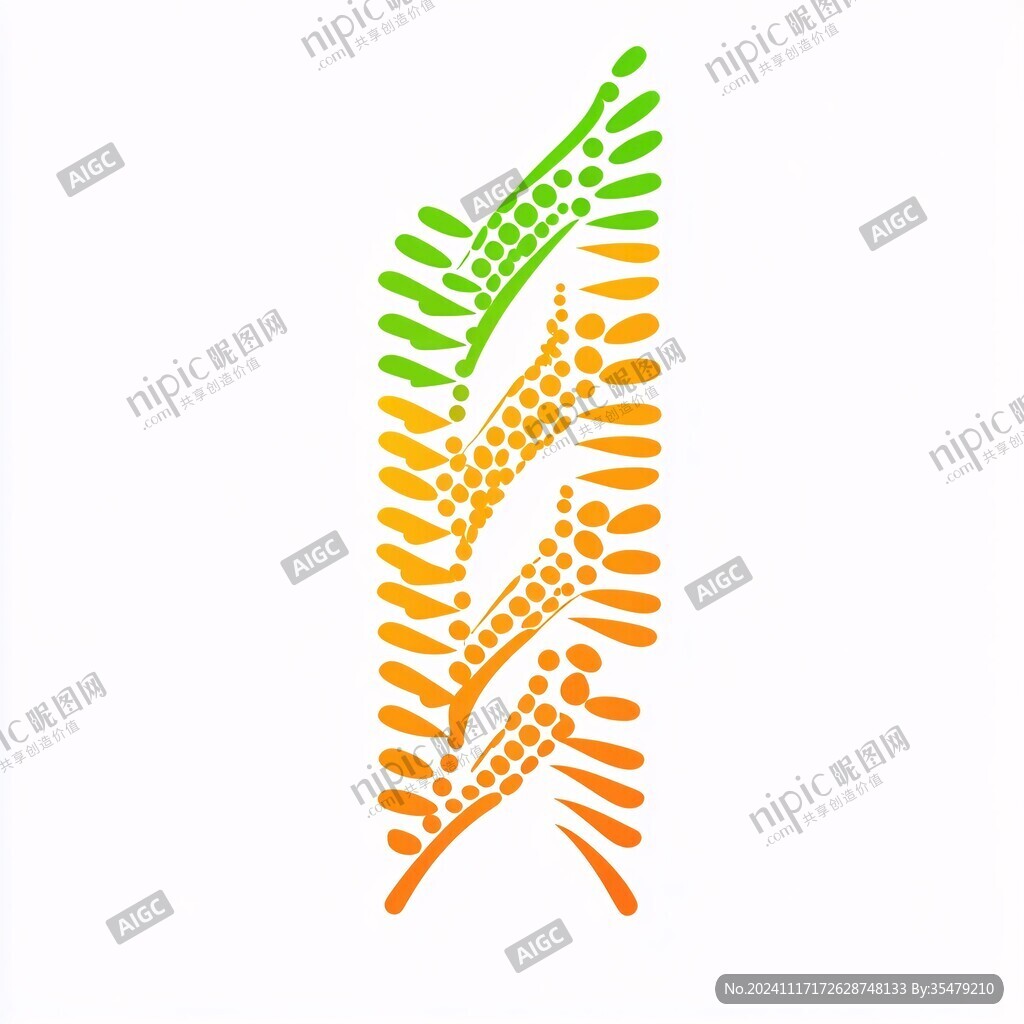 彩色麦穗设计