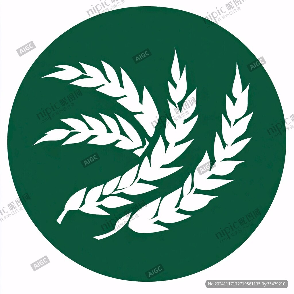 麦穗田野图标logo
