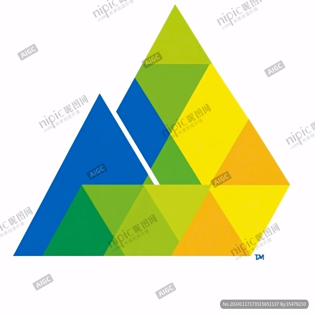 几何七巧板logo