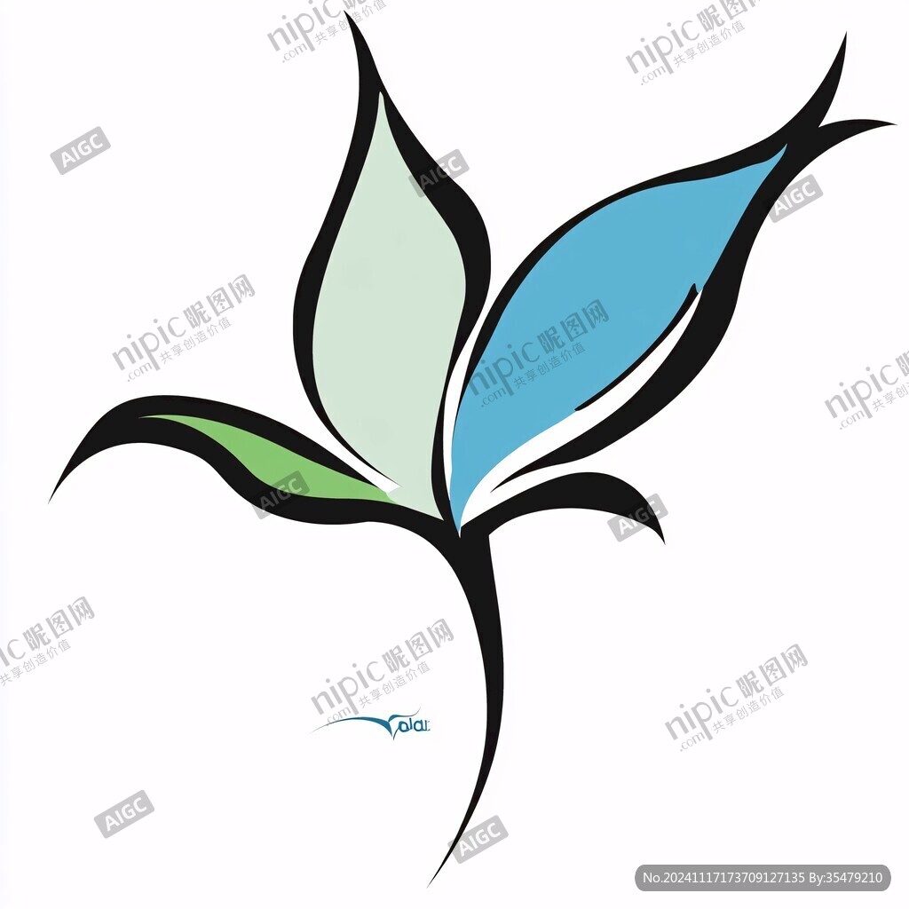 马兰花形态logo