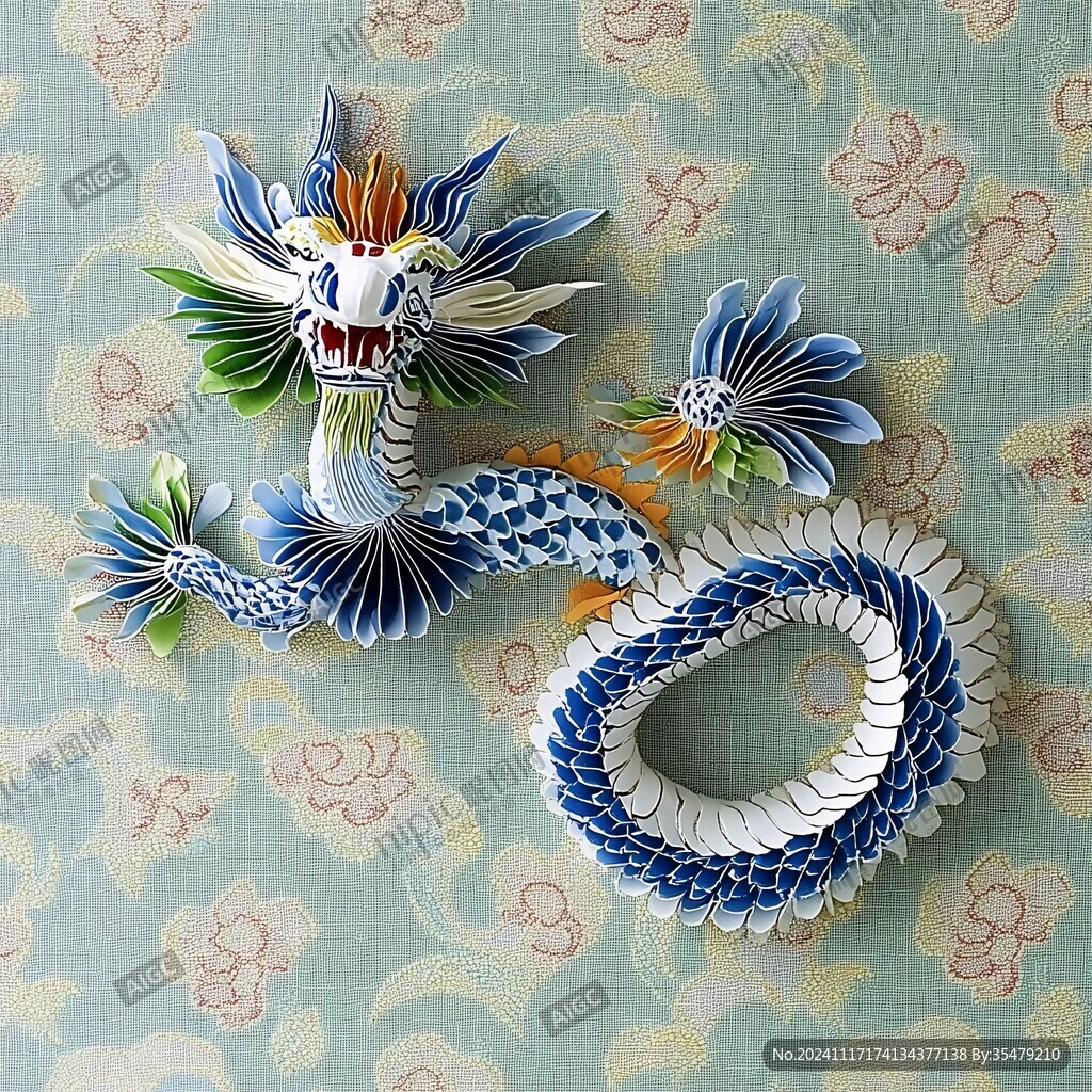 软陶彩绘龙牌