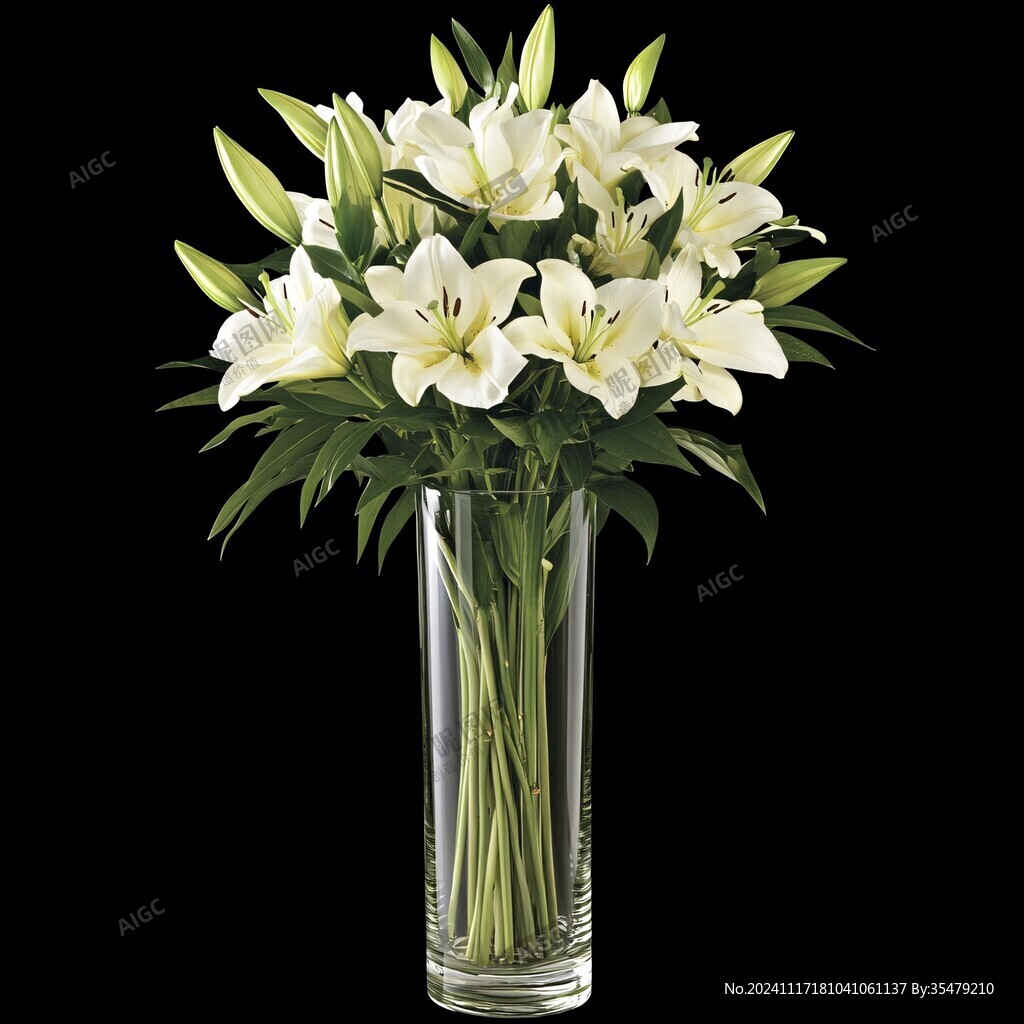 百合花花瓶