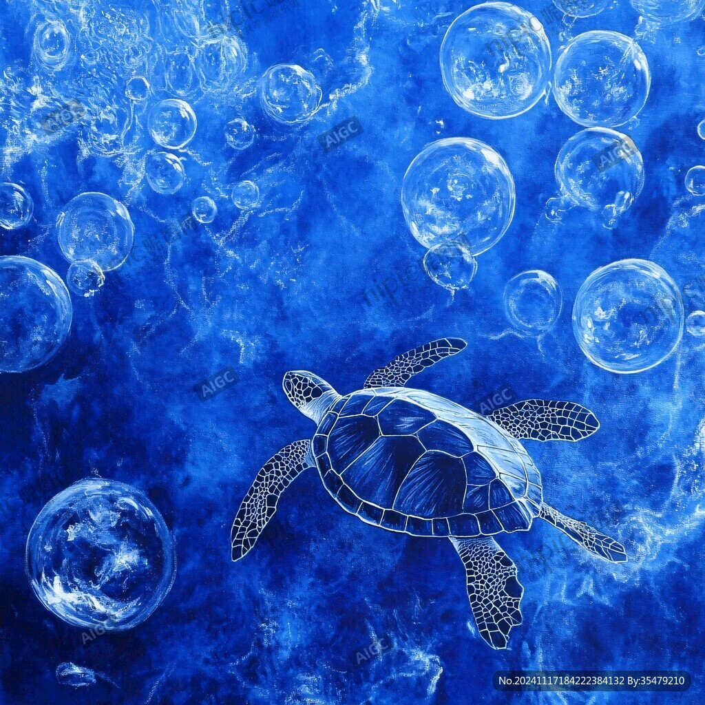 海洋中的海龟
