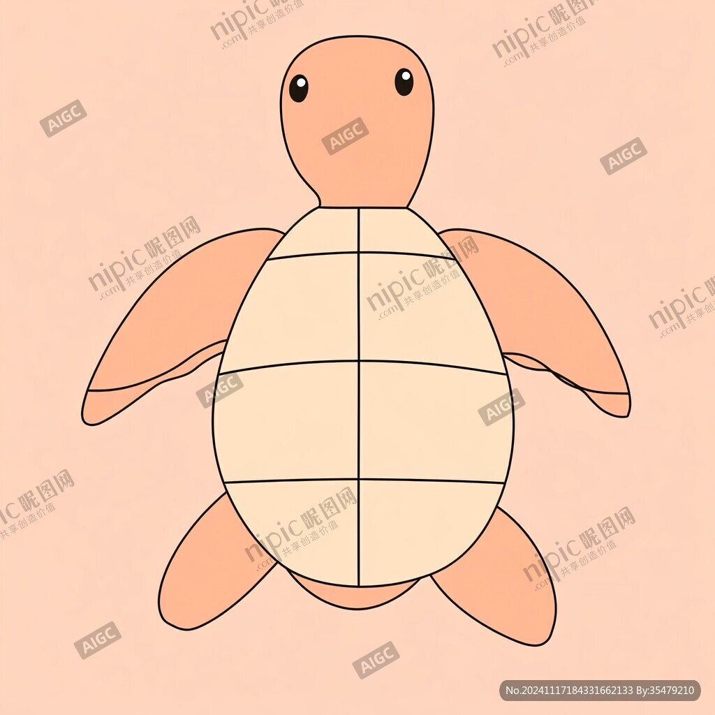 海龟简笔画