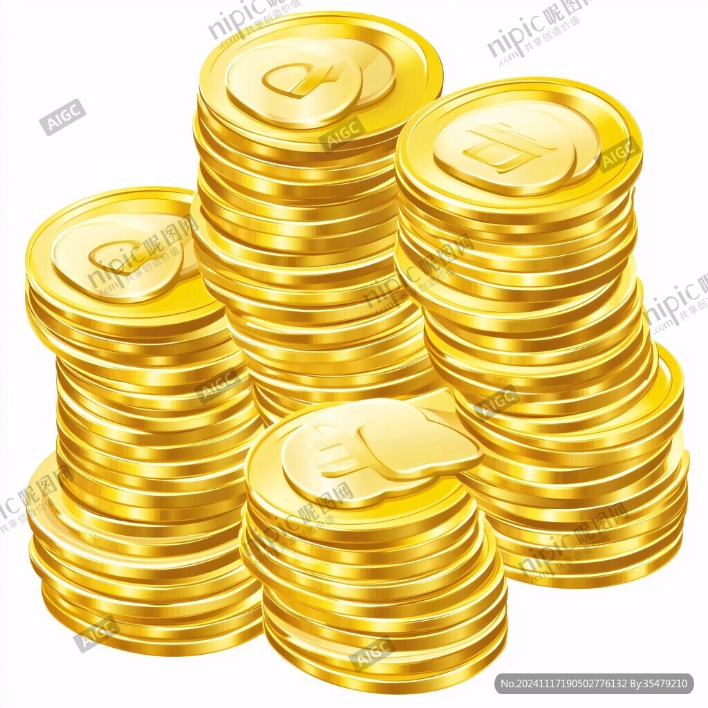 金色钱币金钱多多