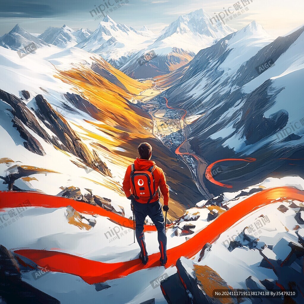 登山插画