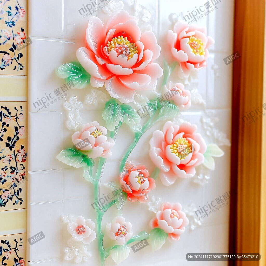 牡丹花瓷砖