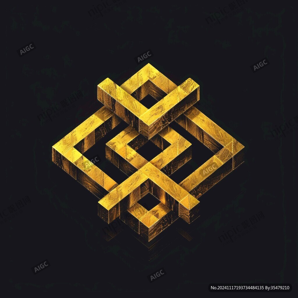 迷宫几何体logo