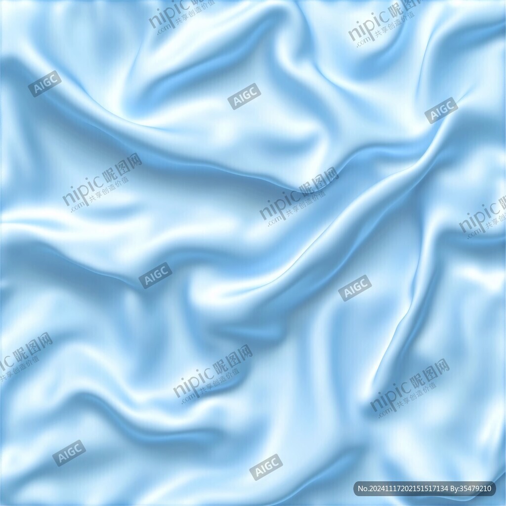 蓝色缎地