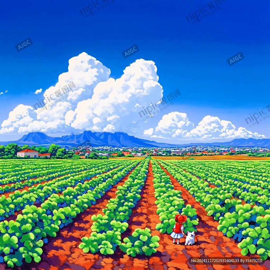 巨幅田园风景