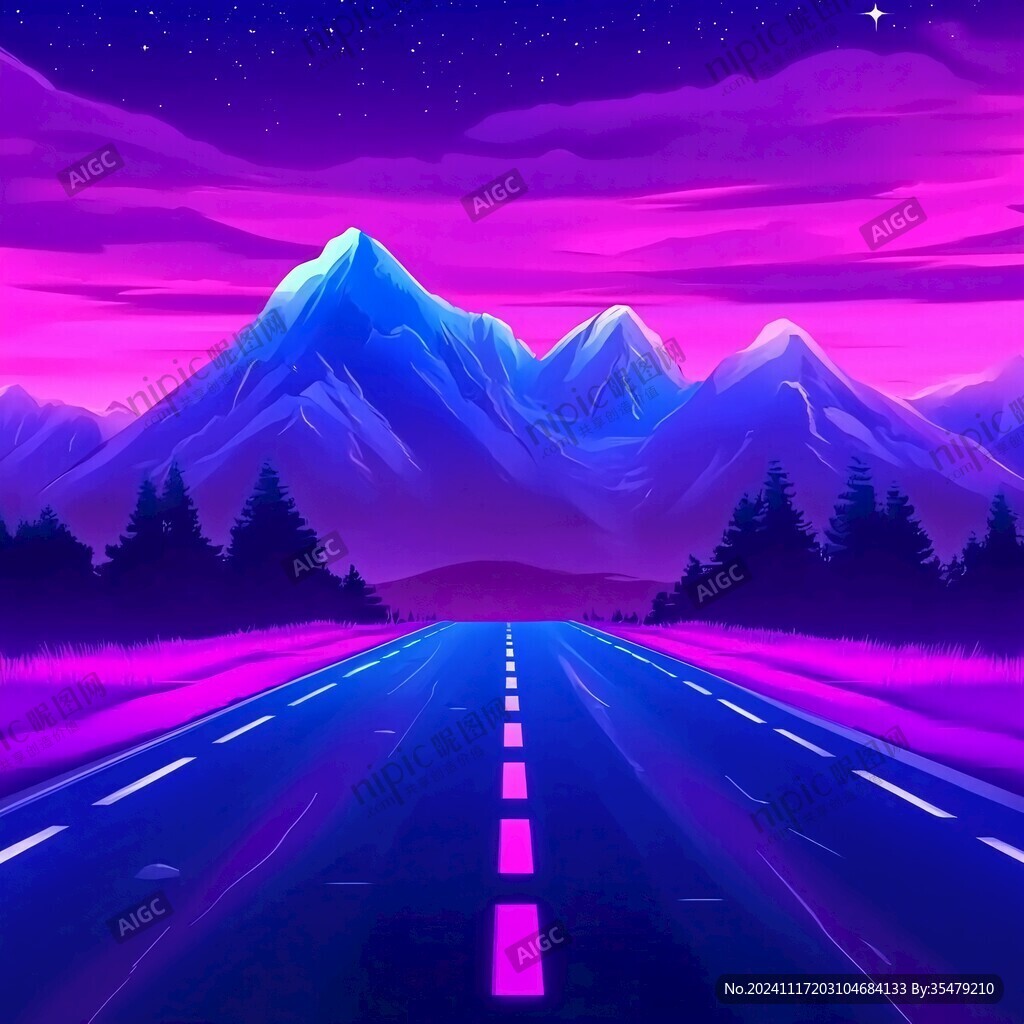 傍晚道路景观