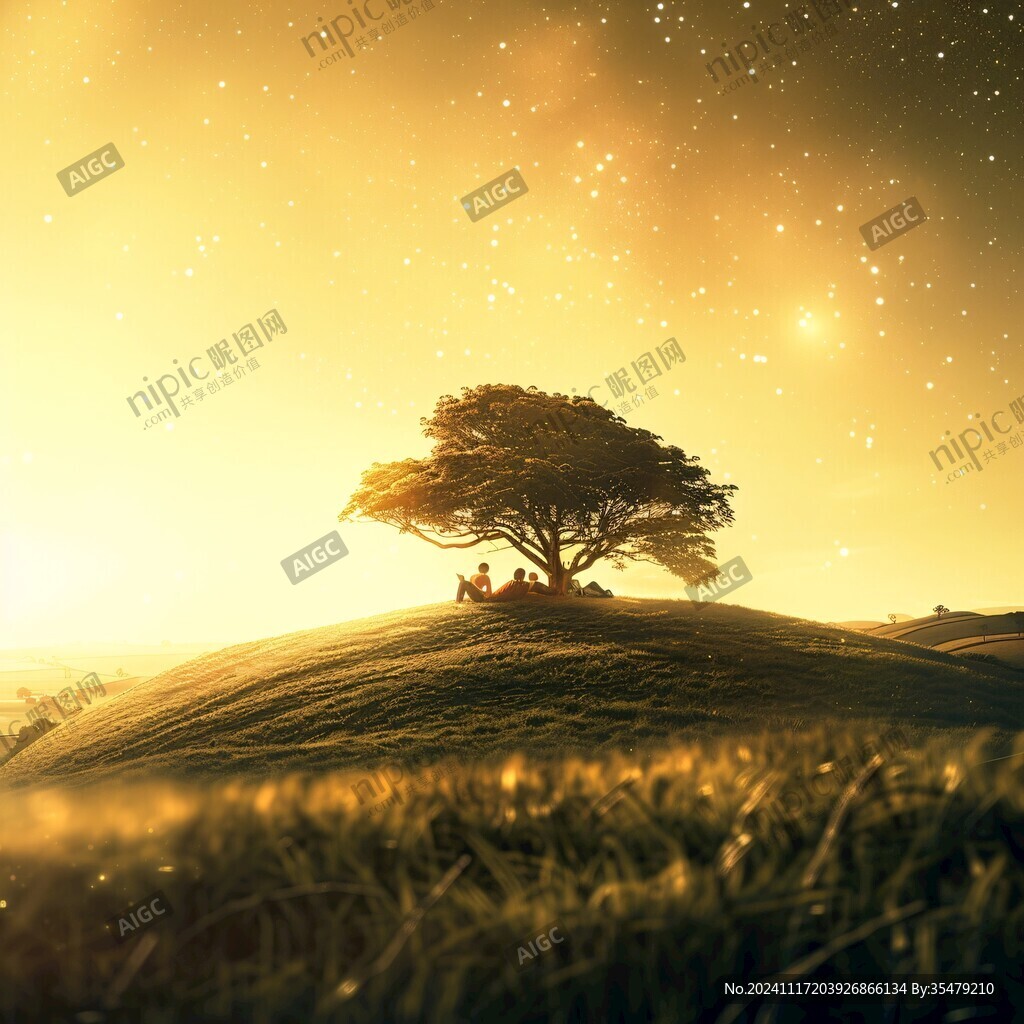 神秘梦幻的大树