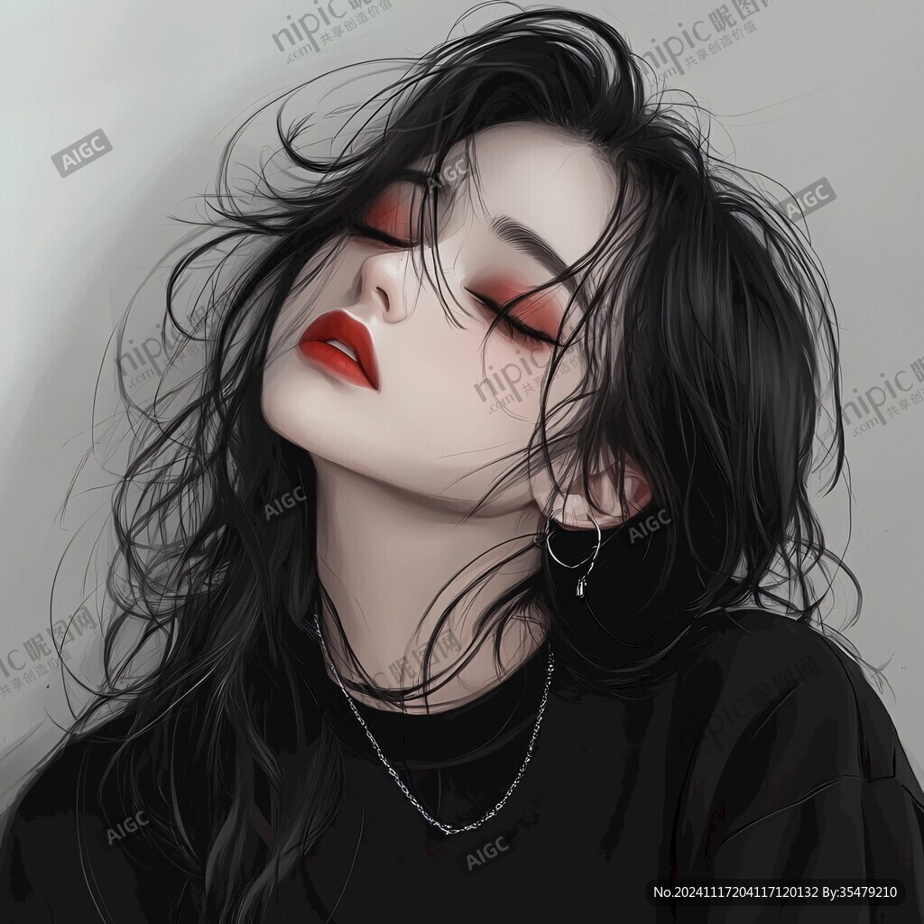 高级感女插画